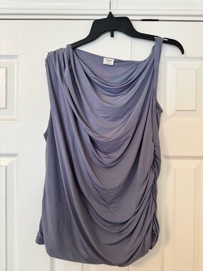 Abercrombie & Fitch Soft Draped Sleeveless Top in Dusty Mauve